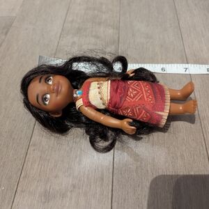 Little Girl Moana Doll with Red Dress Disney